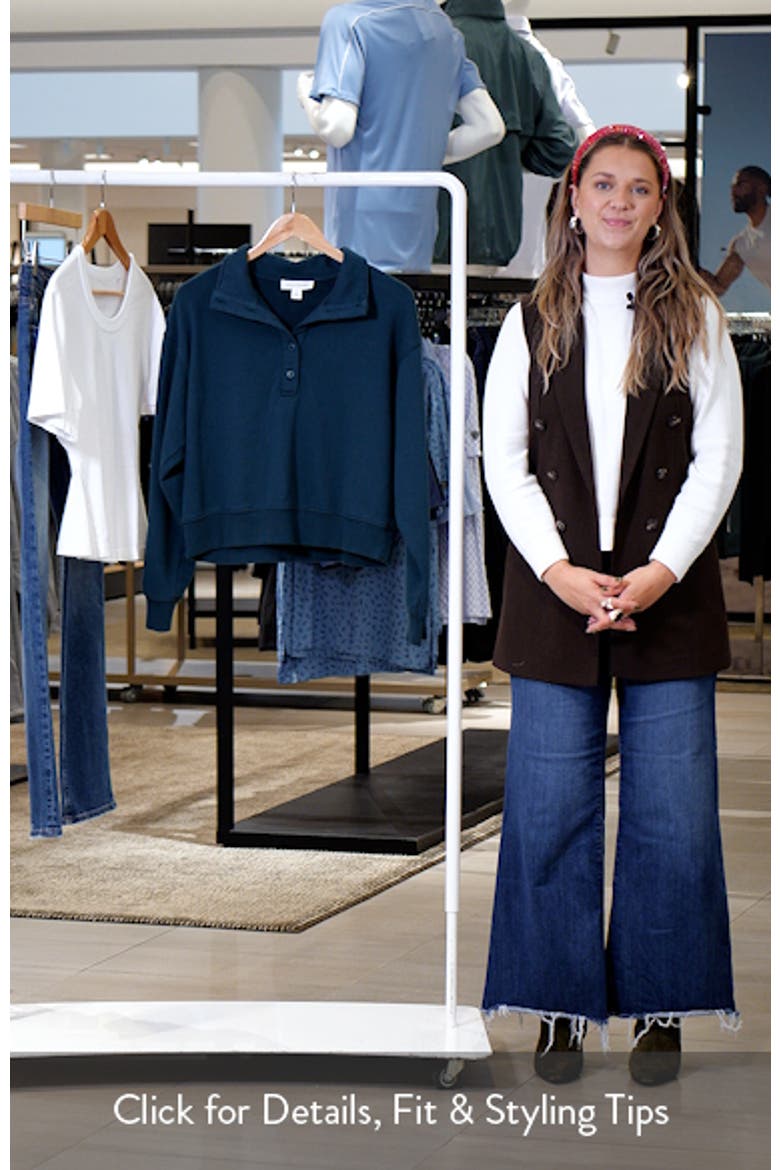 Funnel Neck Henley Sweatshirt video