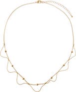 BY ADINA EDEN Drape Chain Beaded Chain Choker Necklace