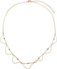 BY ADINA EDEN Drape Chain Beaded Chain Choker Necklace