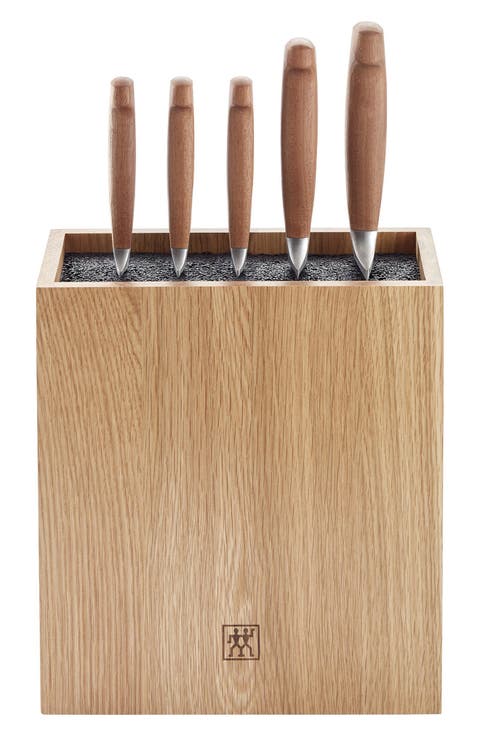 Four Star Wood 6-Piece Knife Block Set