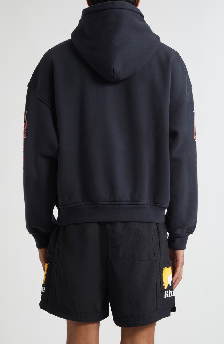 Rhude Mesa Stallion Graphic Hoodie, Alternate, color, Vintage Black/ Red/ Yellow