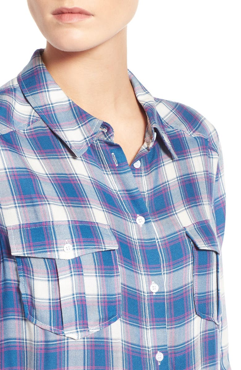 PAIGE 'Mya' Plaid Shirt, Alternate, color, 