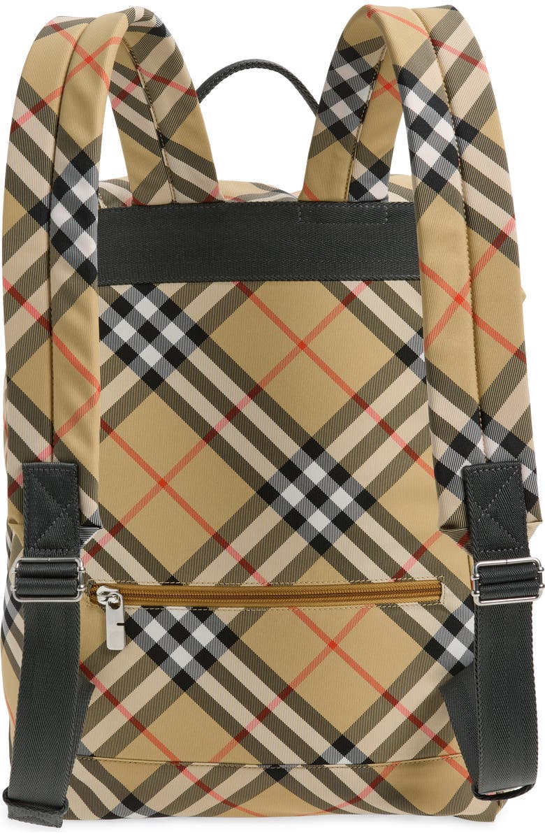 Burberry Classics Check Backpack, Alternate, color, Sand