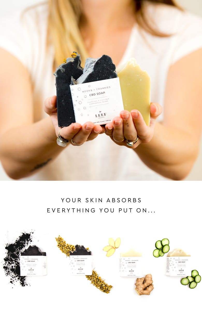 Leef Organics Nooks + Crannies CBD Soap, Alternate, color, Charcoal Clay