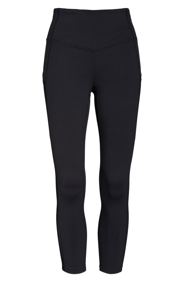 Zella Mesh Side Pocket Crop Leggings, Alternate, color, 