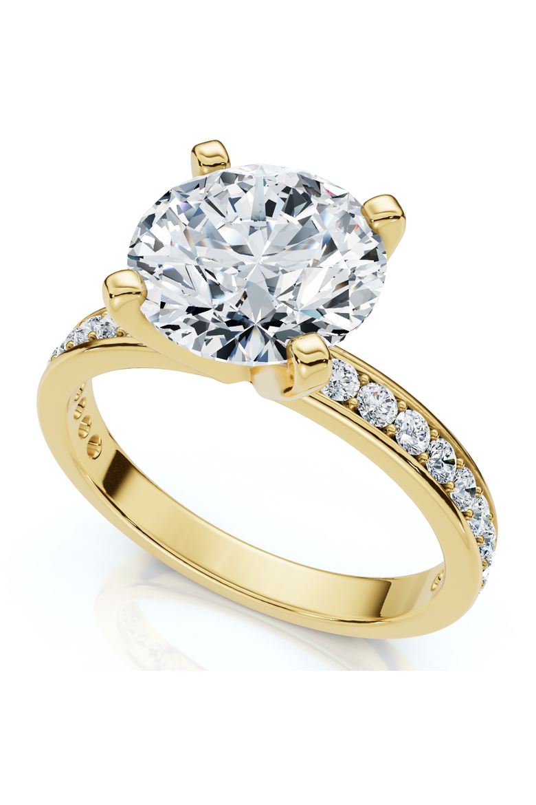 Certified 2 1/4Ct Karthy Diamond Engagement Ring 14k Gold or Platinum Lab Grown, Main, color, 14k Yellow Gold