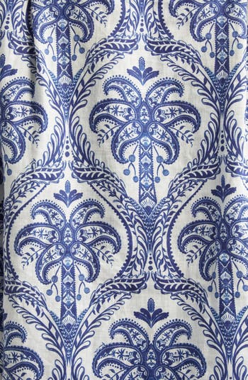 Tropical Print Linen Blend Pants