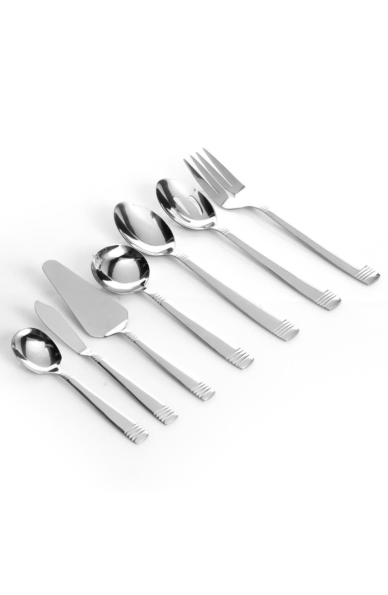Gibson Home Palmore Plus 55 Piece Flatware Set, Alternate, color, Metallic Silver