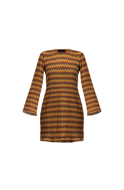 Ivonne Short Knit Dress With Headband In Brown