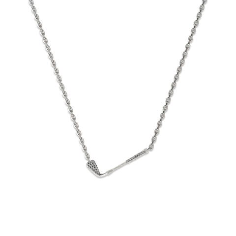 The Golf Club Necklace, White Diamond Pavé