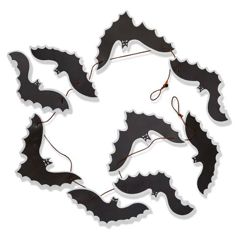 Going Batty Paper Garland Halloween Wall Decor Black