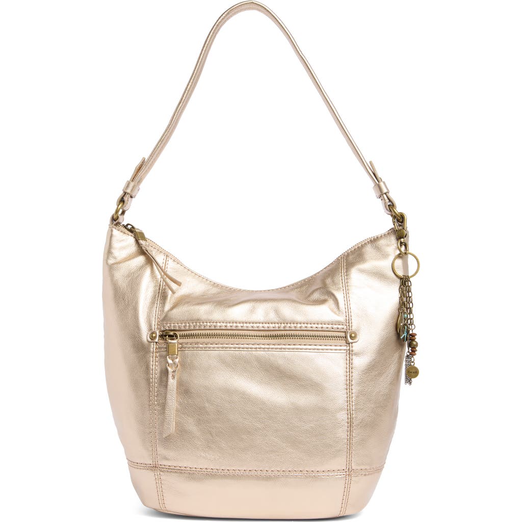 The Sak Sequoia Leather Hobo Bag In Light Gold