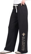 G-III 4HER BY CARL BANKS Women's G-III 4Her by Carl Banks Black New Orleans Saints Field Wide Leg Sweatpants