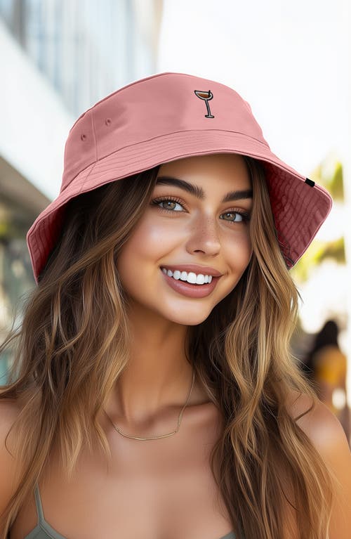 Dalix Espresso Martini Bucket Hat In Peach Melba