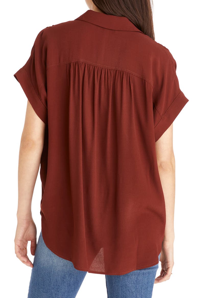Central Drapey Shirt, Alternate, color, STAINED MAHOGANY
