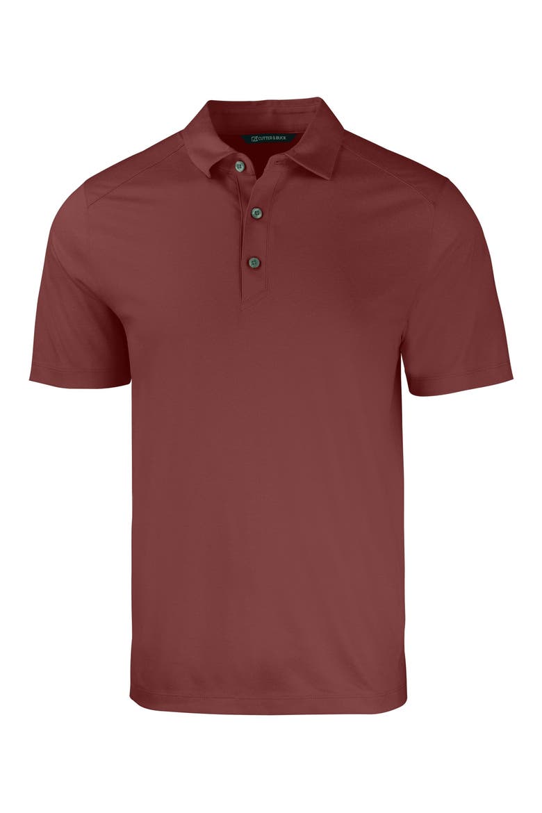 Forge Recycled Blend Polo, Alternate, color, DARK BORDEAUX HEATHER