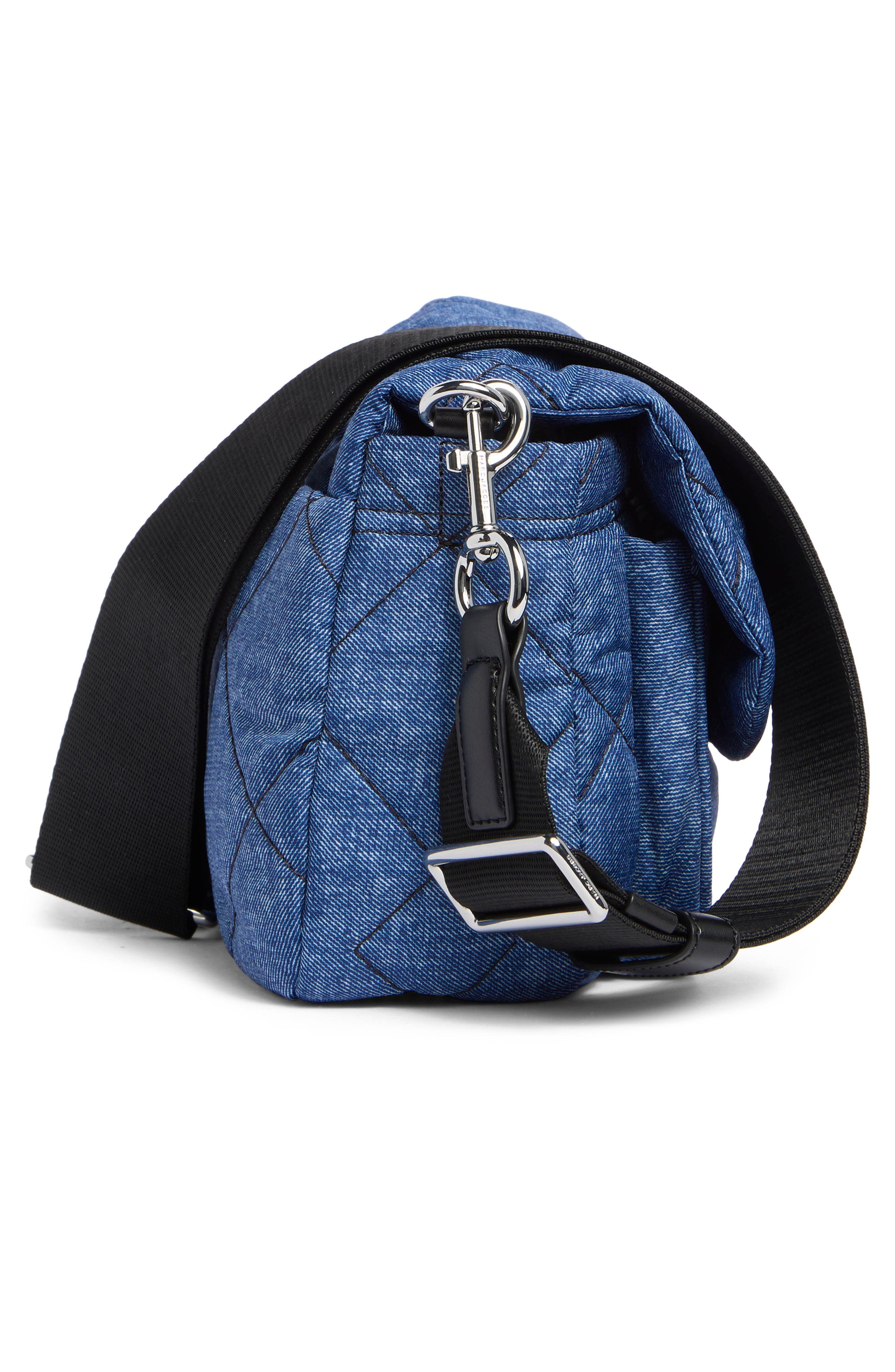 Marc Jacobs Denim Effect Quilted Crossbody Bag, Alternate, color, Denim Blue