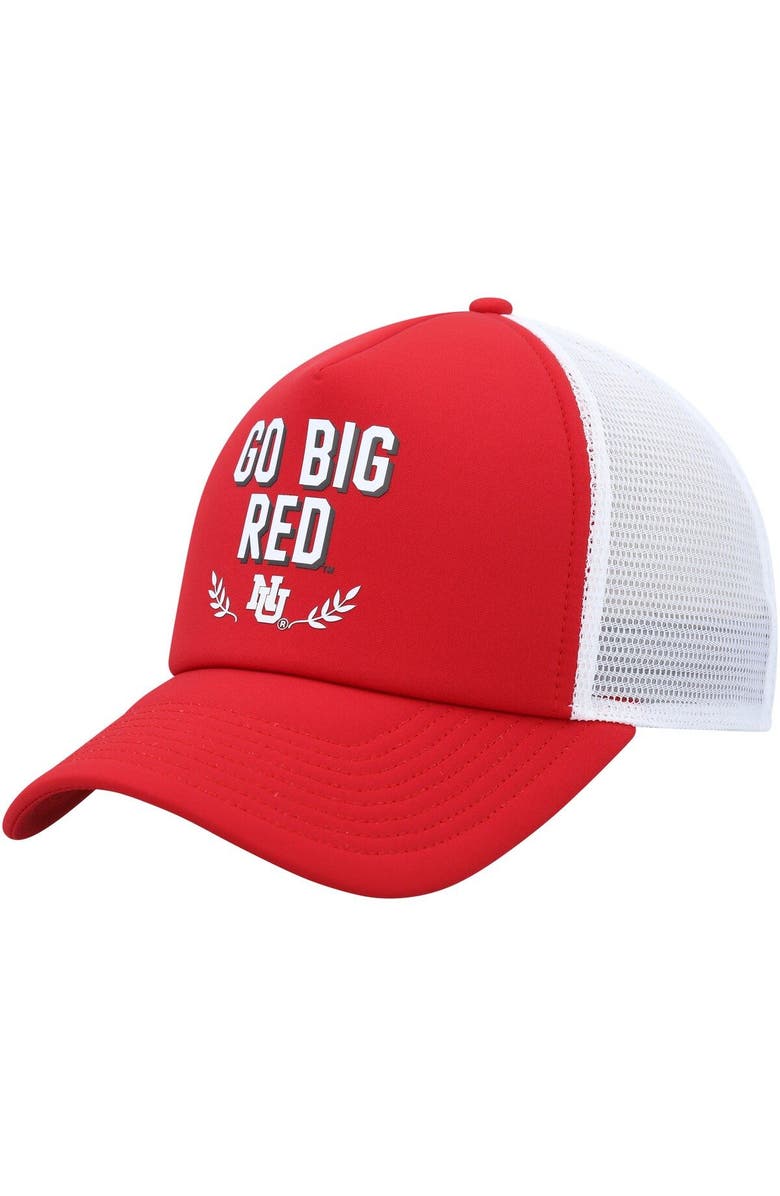 adidas Men's adidas Scarlet Nebraska Huskers Phrase Foam Front Trucker Adjustable Hat, Main, color, Scarlet