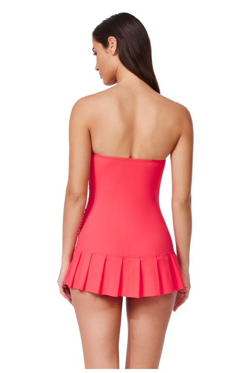 Profile By Gottex Tutti Frutti Bandeau Swimdress In Gold