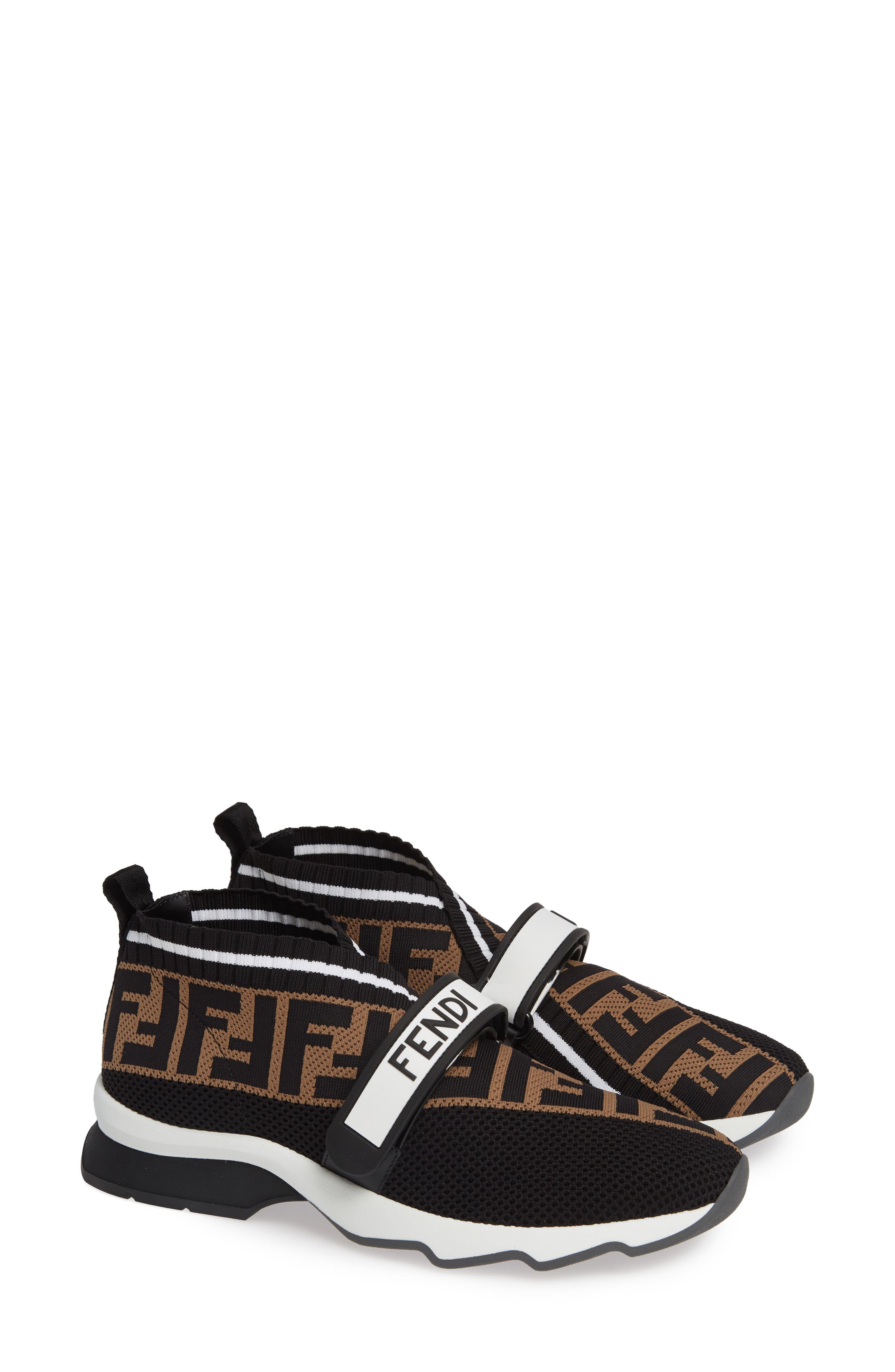 Fendi Rockoko Knit Sneaker, Alternate, color, 