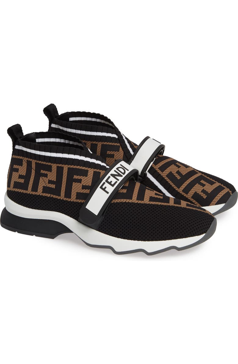 Fendi Rockoko Knit Sneaker, Alternate, color,