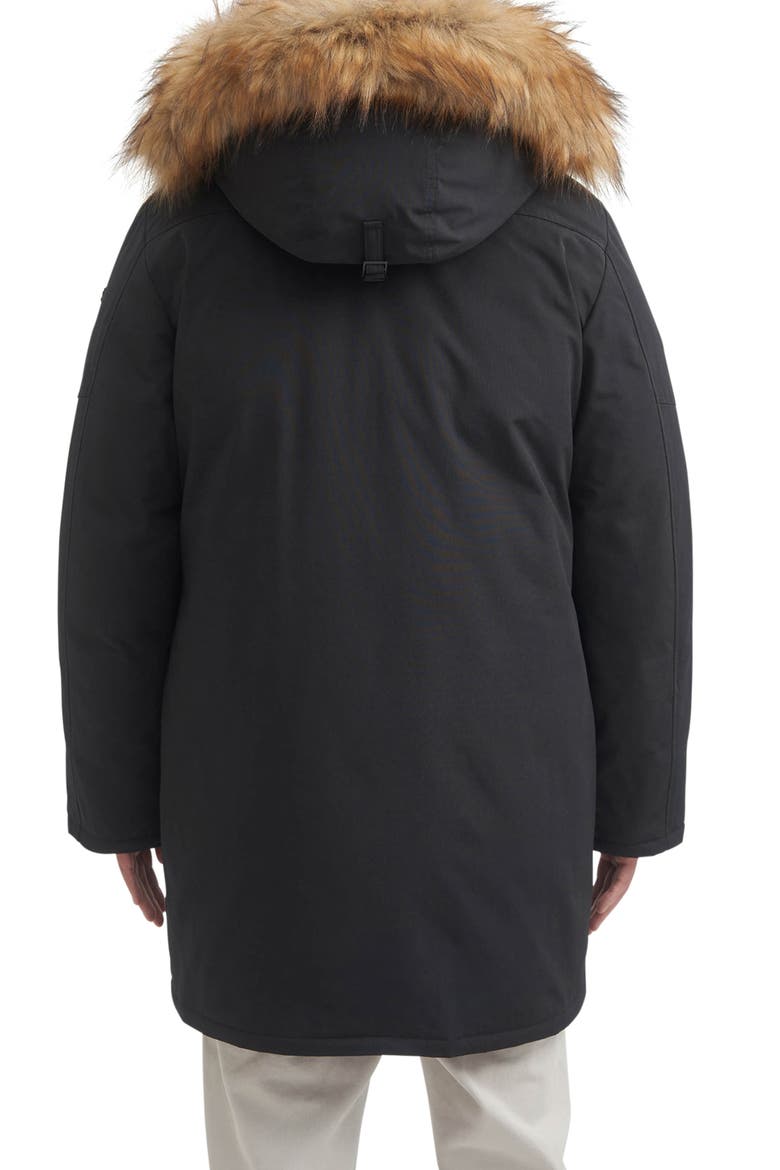Jack Water Resistant Faux Fur Trim Parka, Alternate, color, BLACK/RACCOON