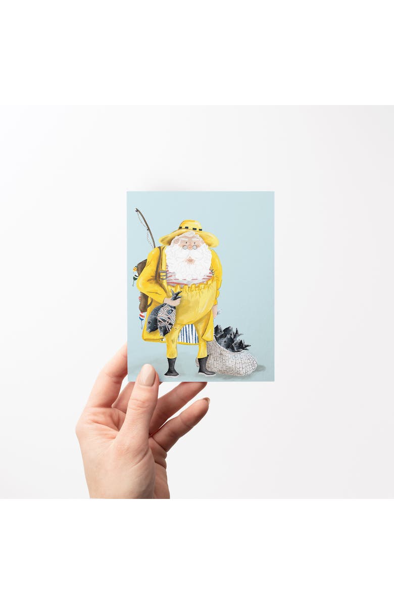 Ramus & Co Winter/Holiday Greeting Cards "Santa Fisherman", Alternate, color, Multi-Pack