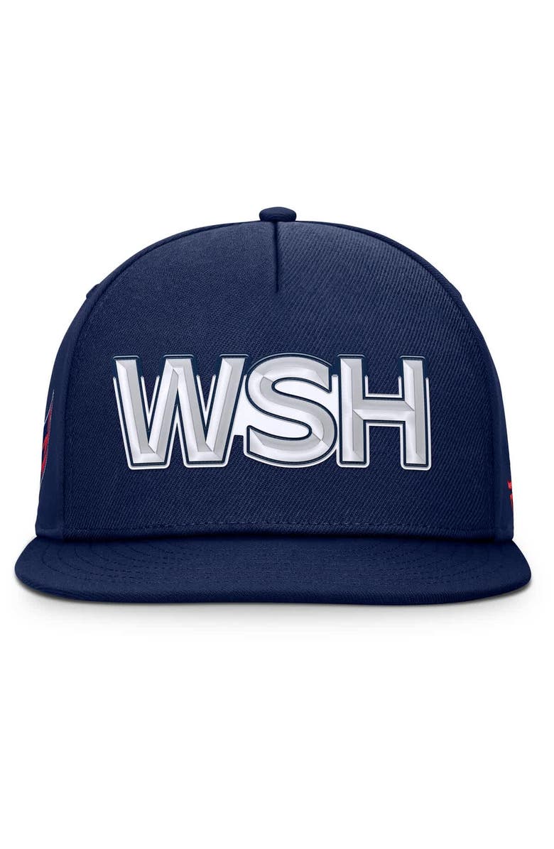 FANATICS Men's Fanatics Navy Washington Capitals Authentic Pro Rink Team Code Snapback Hat, Alternate, color, Navy