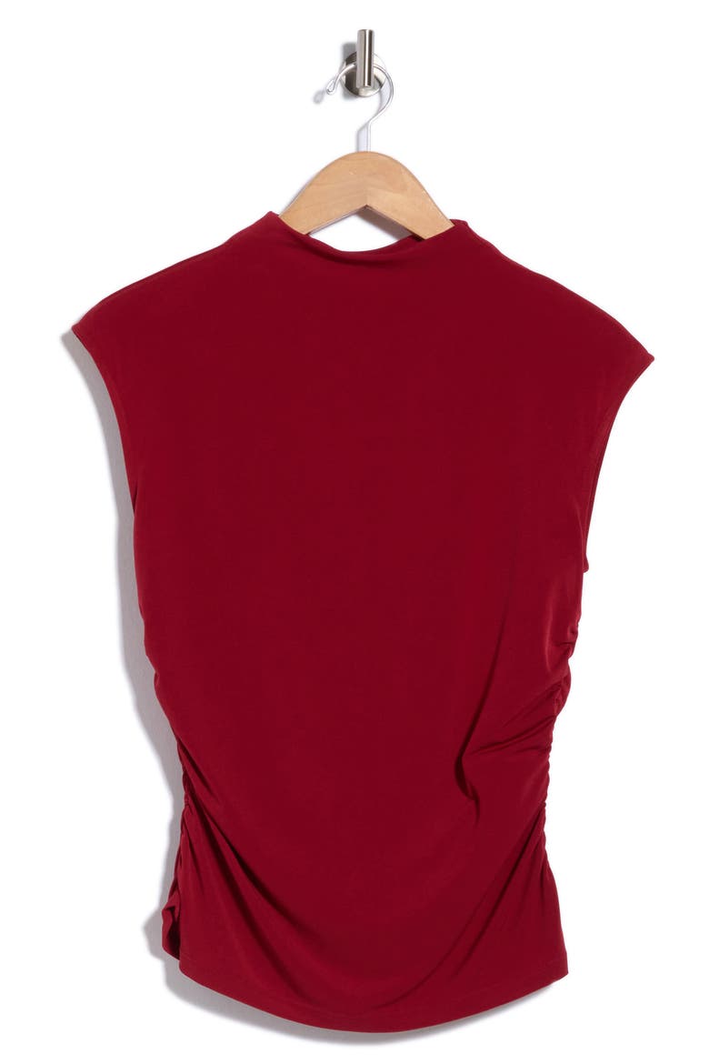 Funnel Neck Jersey Top, Main, color, RHYTHM RED