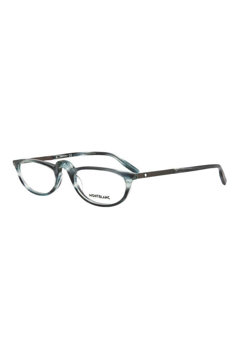53mm Square Optical Glasses, Alternate, color, BLUE RUTHENIUM TRANSPARENT