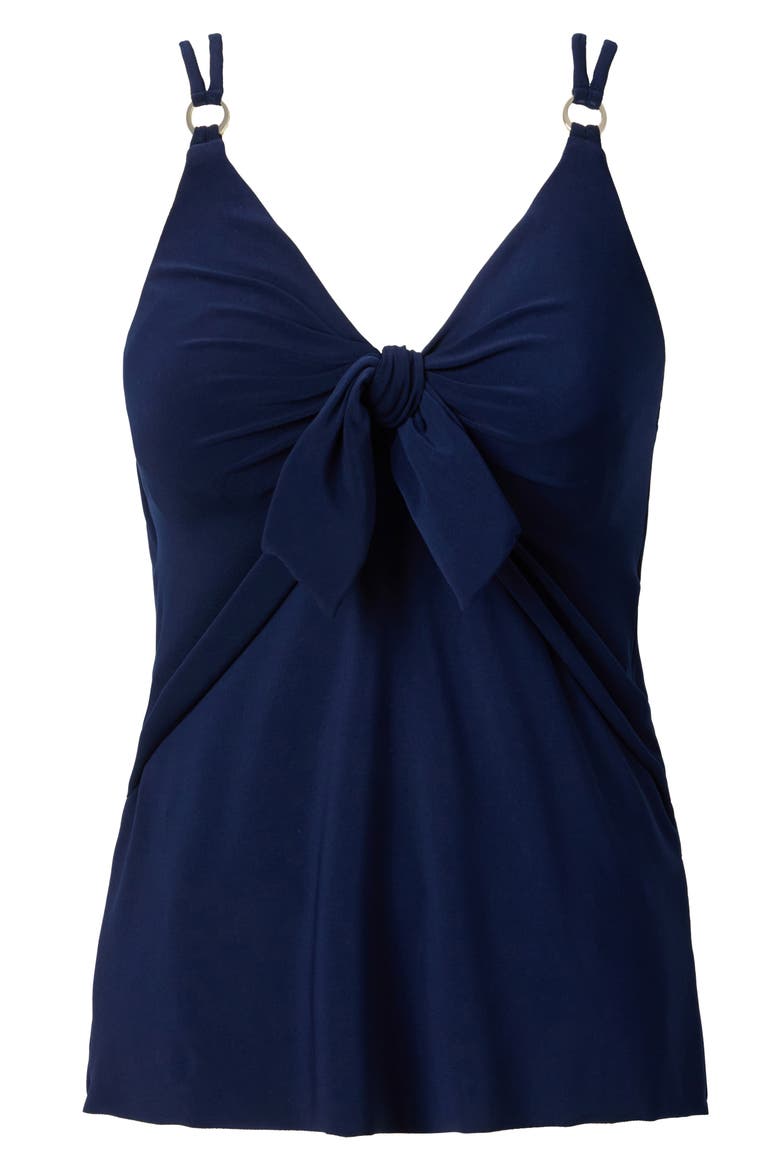 Akikio Obi Tankini Top, Alternate, color, NAVY