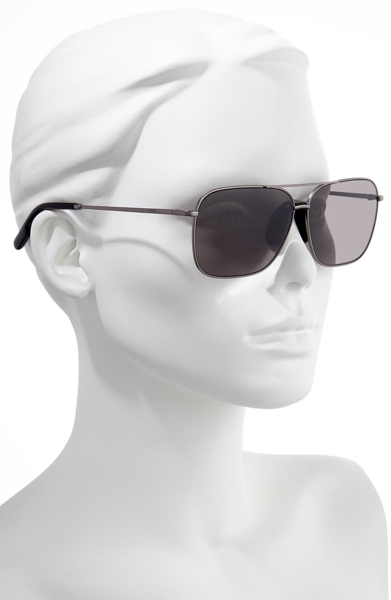KENZO 60mm International Fit Aviator Sunglasses, Alternate, color, 