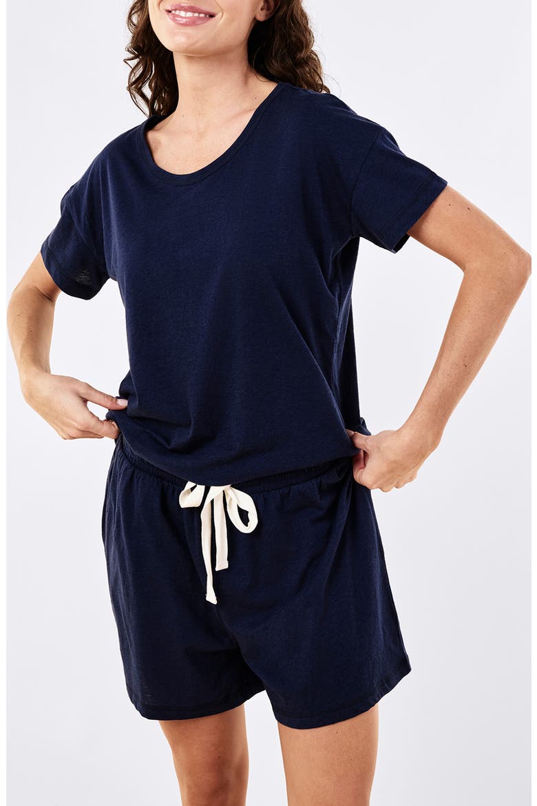 Ada Boxer Short Pajamas, Alternate, color, NAVY