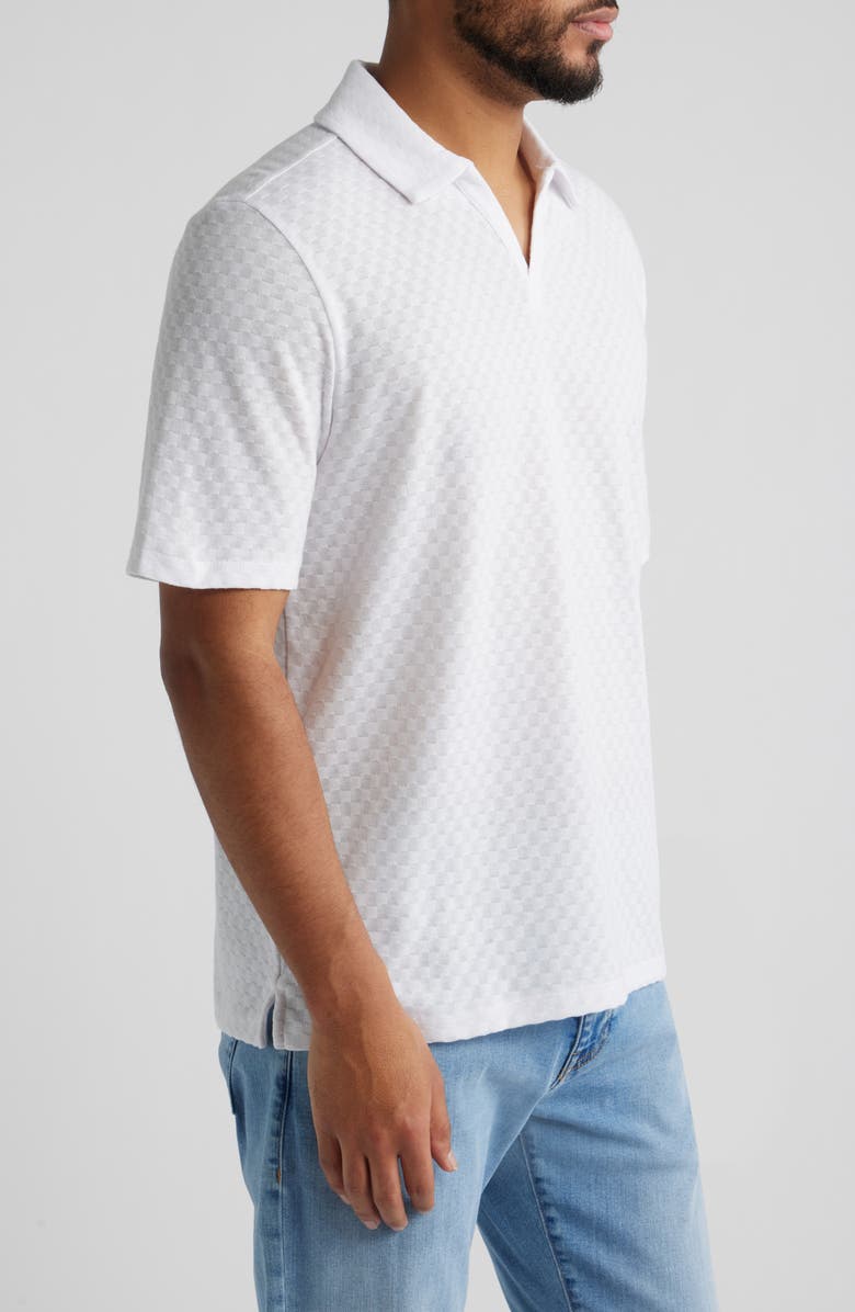 Johnston & Murphy Sedona Performance Polo, Alternate, color, White Basketweave