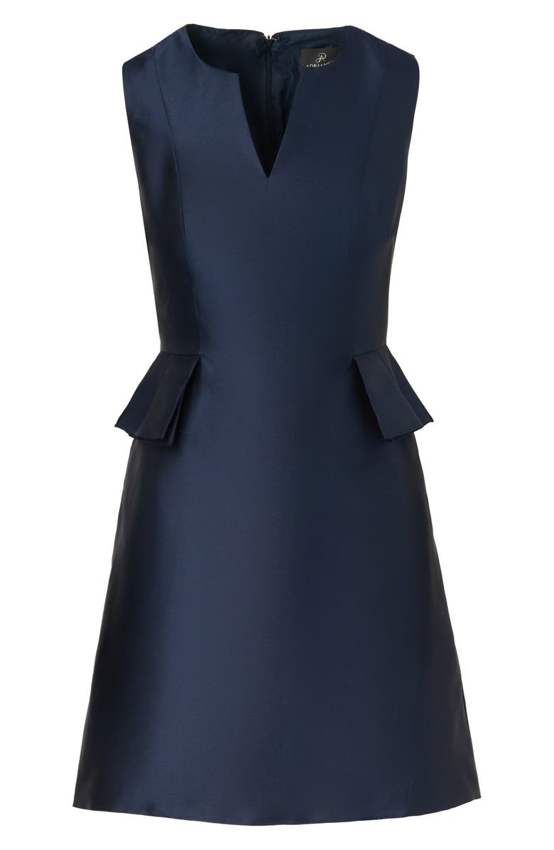 Adrianna Papell Mikado Peplum Fit & Flare Dress, Alternate, color,