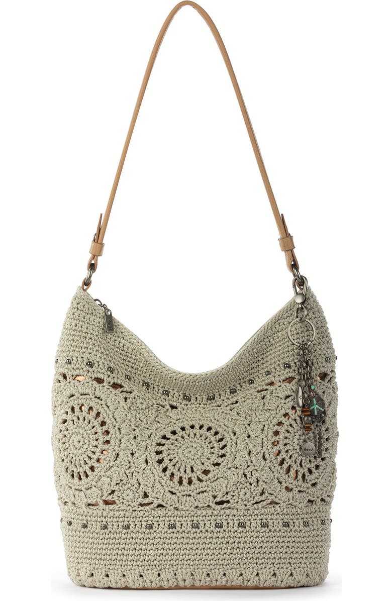 The Sak Sequoia Crochet Hobo, Main, color, Natural Grey Medallion