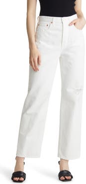 AG Knoxx Distressed High Waist Boyfriend Jeans