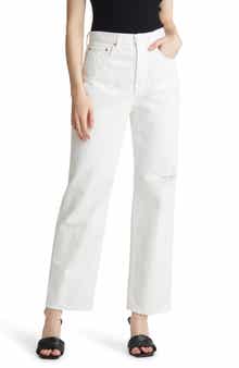 AG Knoxx Distressed High Waist Boyfriend Jeans