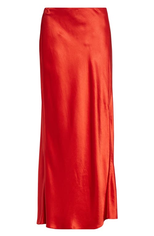 Jason Wu Collection Bias Cut Washed Twill Slip Skirt In Orange
