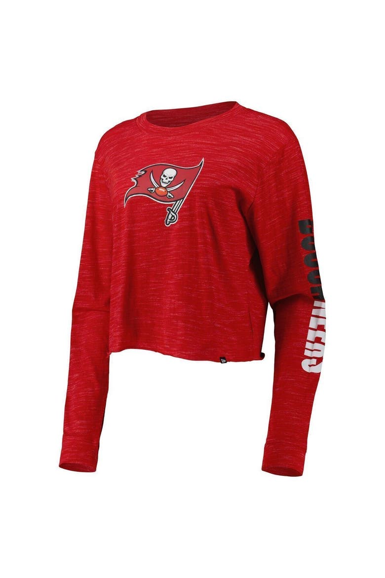 Women's New Era Red Tampa Bay Buccaneers Crop Long Sleeve T-Shirt, Alternate, color, Red