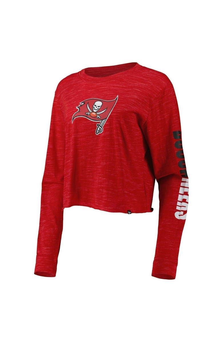 New Era Women's New Era Red Tampa Bay Buccaneers Crop Long Sleeve T-Shirt, Alternate, color, Red