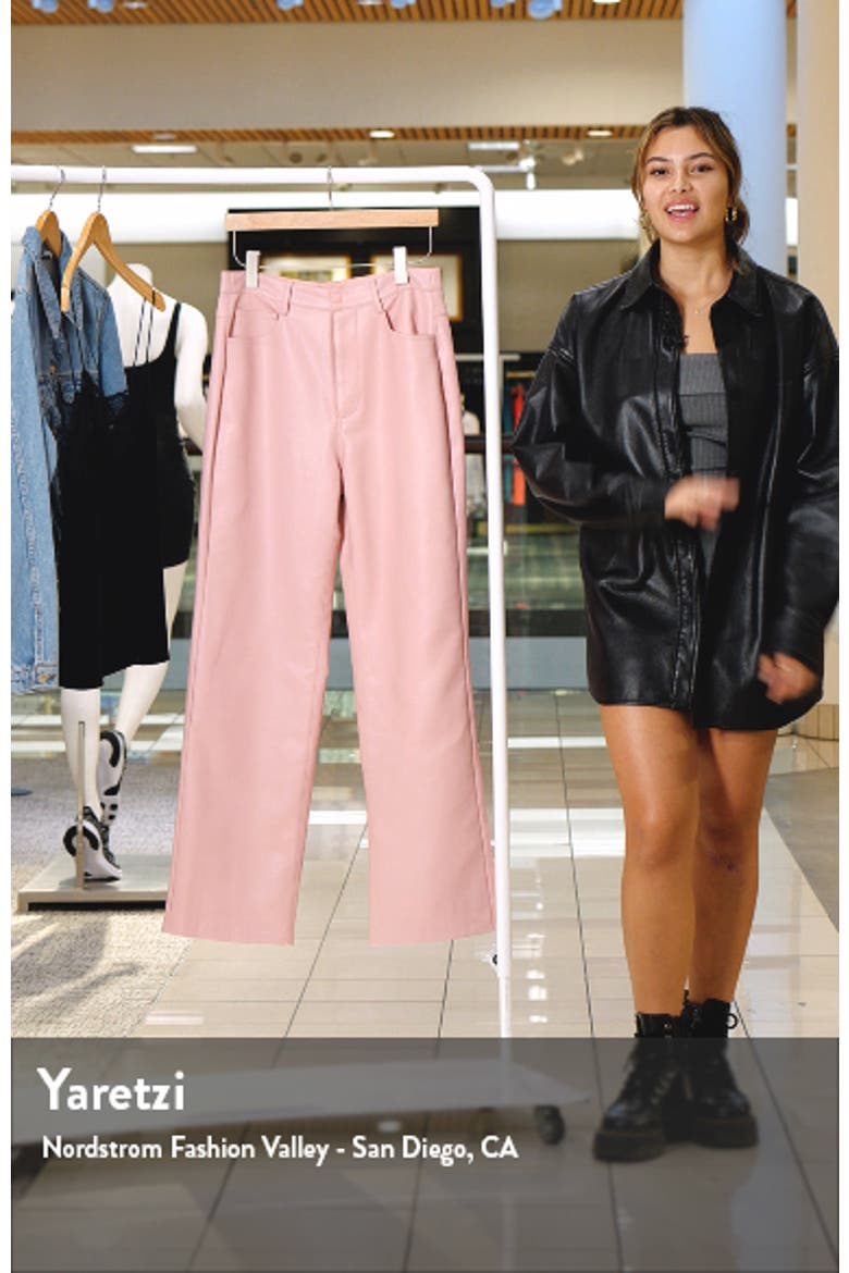 Faux Leather Straight Leg Pants video