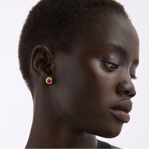 Susan Caplan 1980s Vintage Ruby Red Earrings