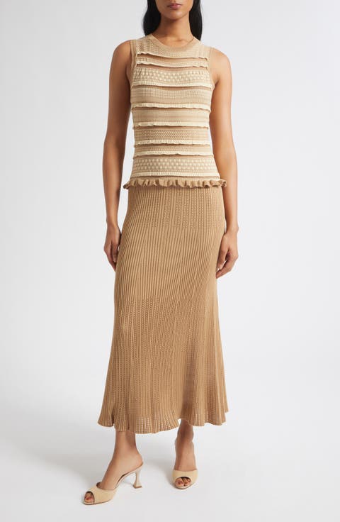 Annie Ruffle Sleeveless Midi Dress