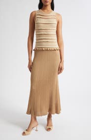 Ramy Brook Annie Ruffle Sleeveless Midi Dress