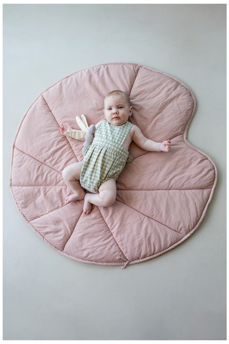 Water Lily Organic Cotton Play Mat, Alternate, color, VINTAGE NUDE