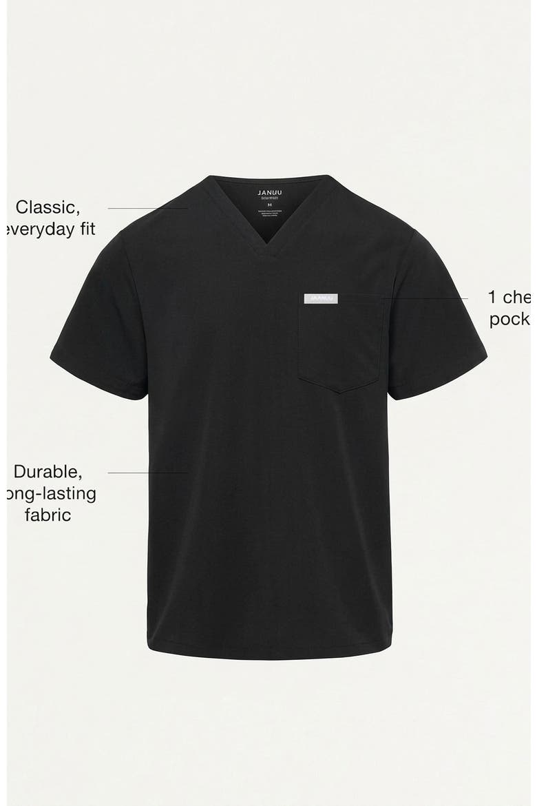 UltraLAST Essential Performance Men's 5-Pocket Scrub Set, Alternate, color, Black