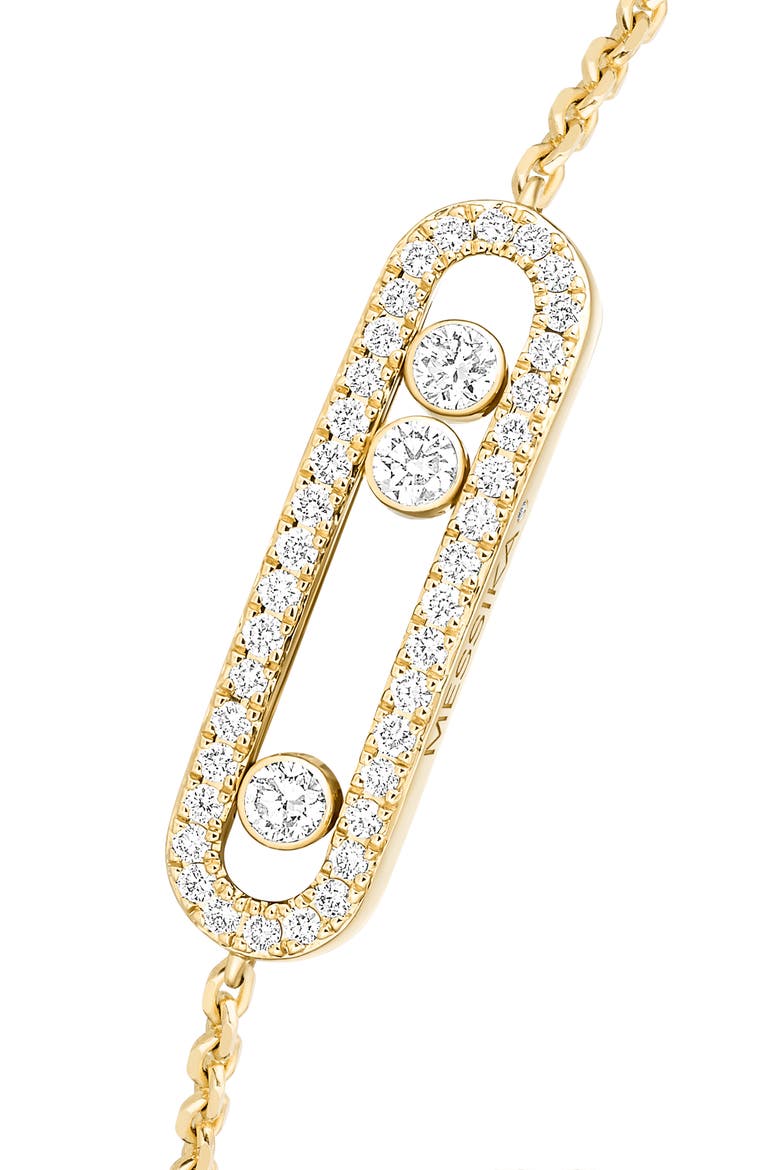 Baby Move Pavé Diamond Bracelet, Alternate, color, YELLOW GOLD
