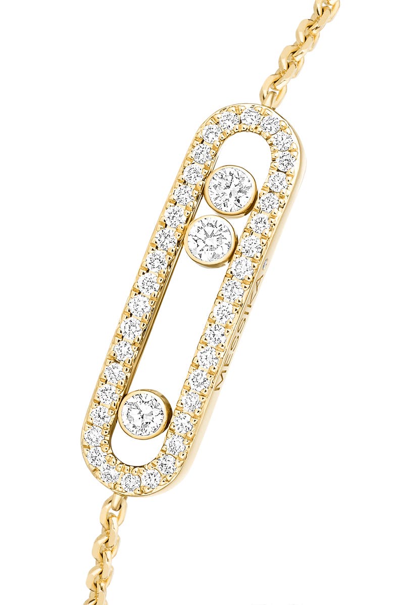 Messika Baby Move Pavé Diamond Bracelet, Alternate, color, Yellow Gold