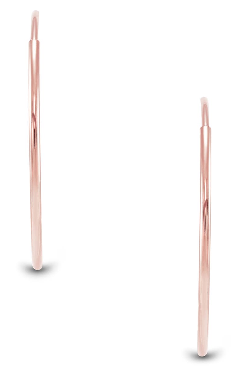 Frankie & Zoe 16mm Endless Hoop Earrings, Alternate, color, Rose Gold